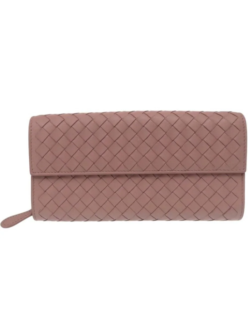 Bottega Veneta Intrecciato Wallet Leather Pink